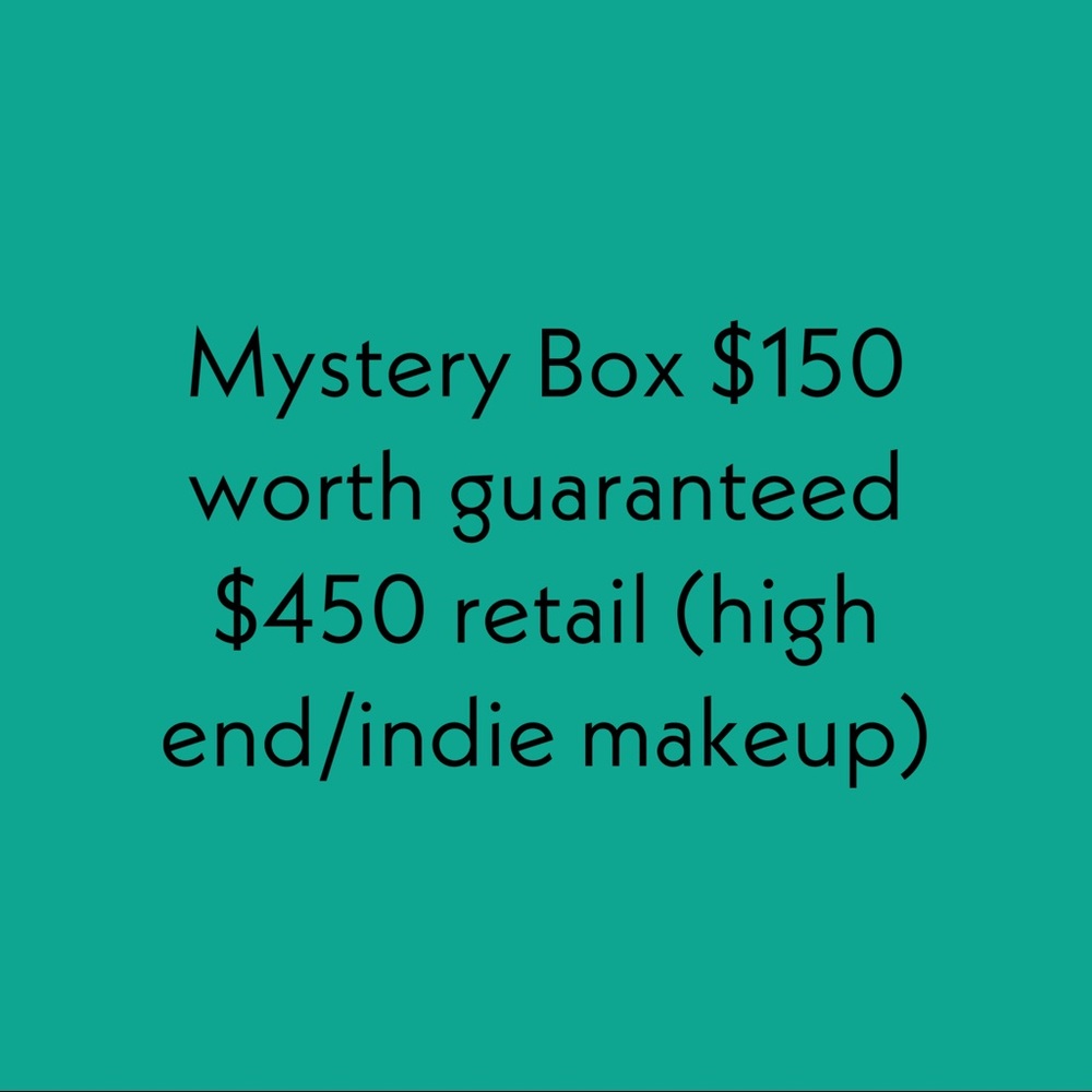 Mystery Boxes of High end and indie brand cosmetics.  Almost all items are BNIB